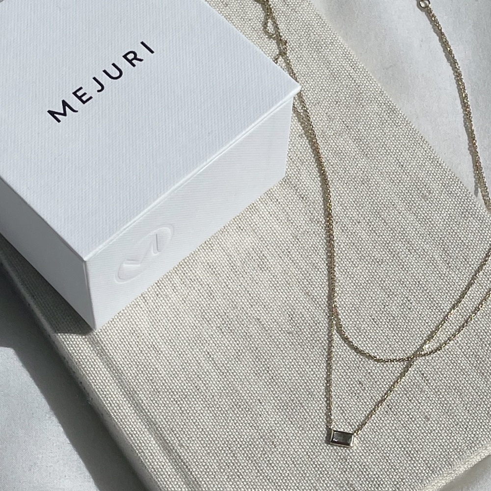 Mejuri Layered Aquamarine Necklace
